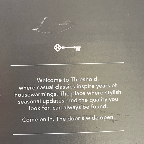 NWT threshold table throw 50”x50” beige brown white tassels tablecloth - Picture 3 of 5